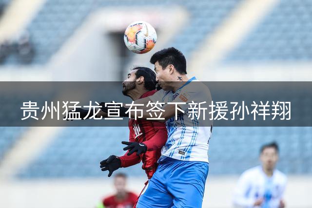 贵州猛龙宣布签下新援孙祥翔